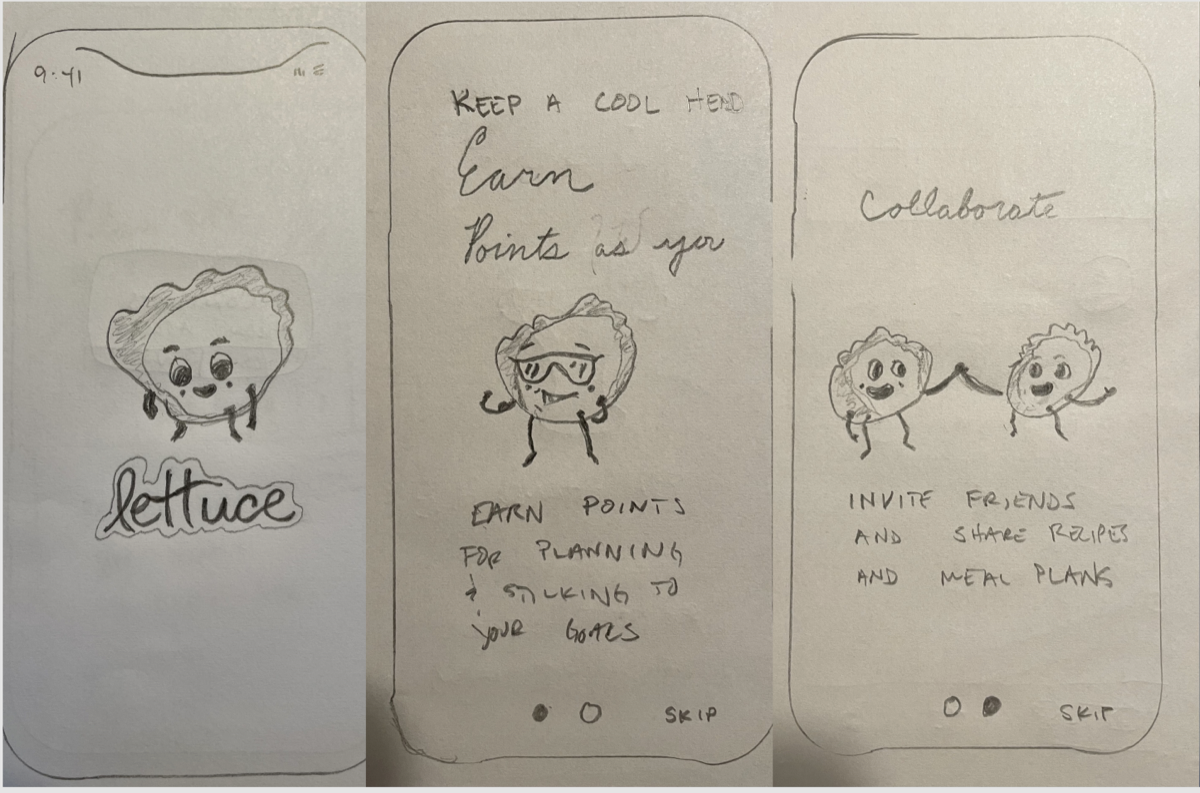Lettuce prototype — grocery list screen
