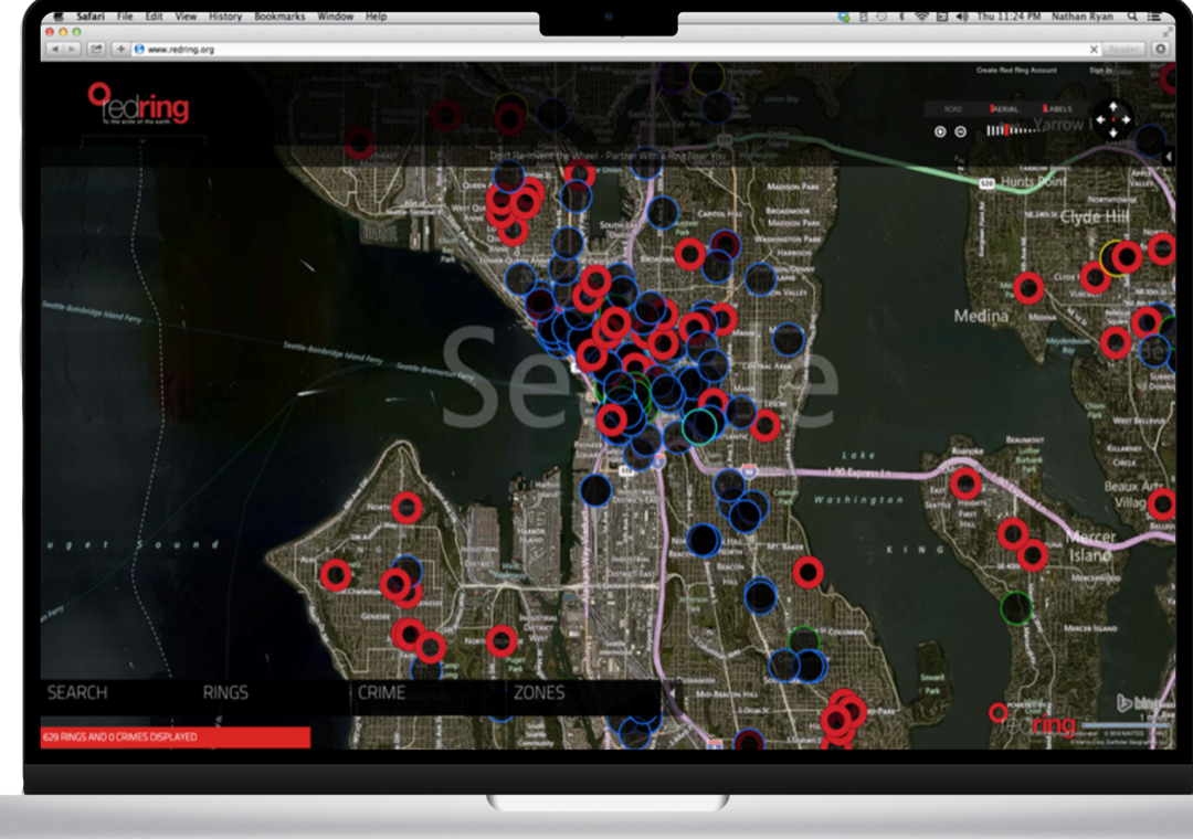 RedRing app interface — resource map